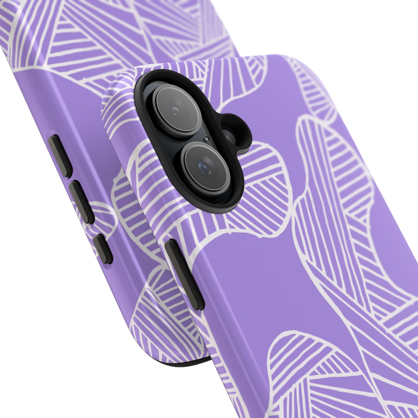 Abstract Purple Leaves iPhone Case