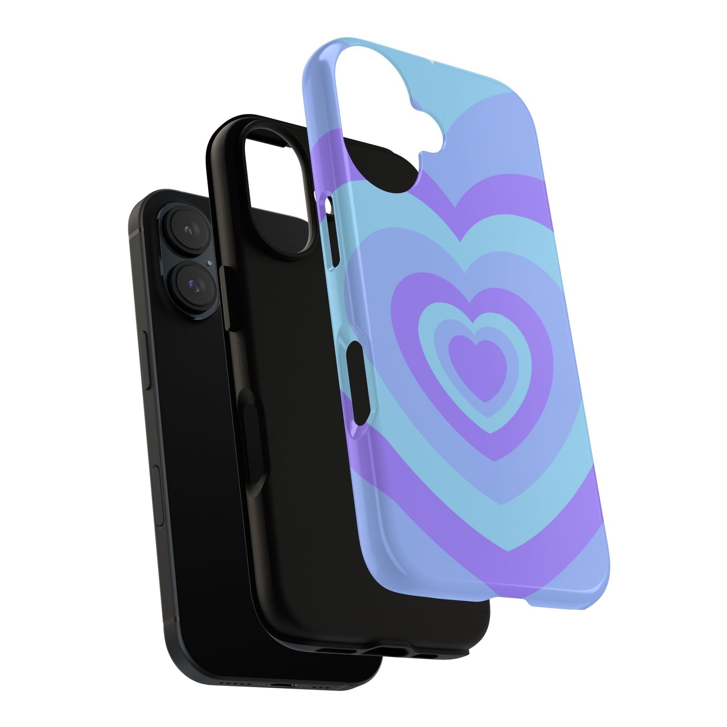 Infinity Blue & Purple Hearts iPhone Case