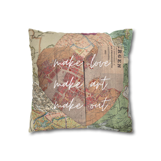 Map-Inspired Decorative Pillow