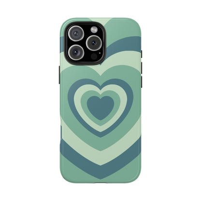 Infinity Green Hearts iPhone Case