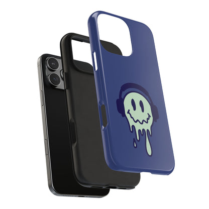 Blue Smiley Face iPhone Case