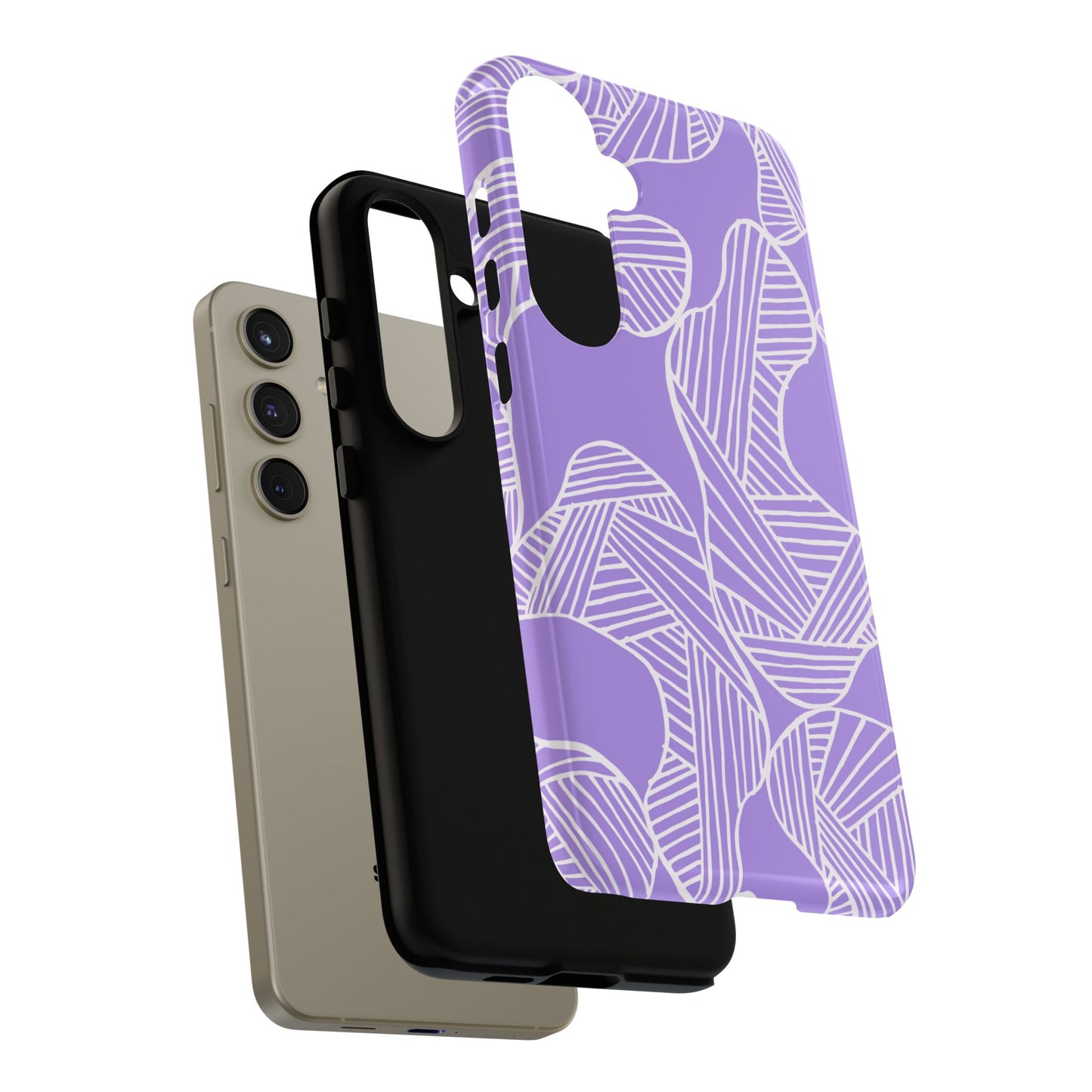 Abstract Purple Leaves Samsung Case