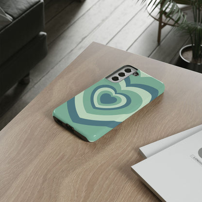 Infinity Green Hearts Samsung Case