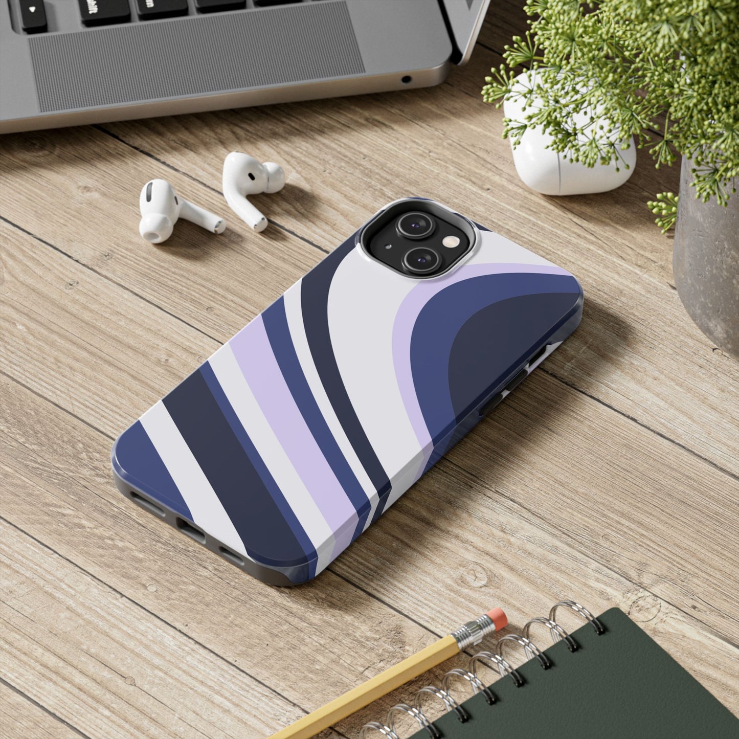 Abstract Purple & Blue iPhone Case