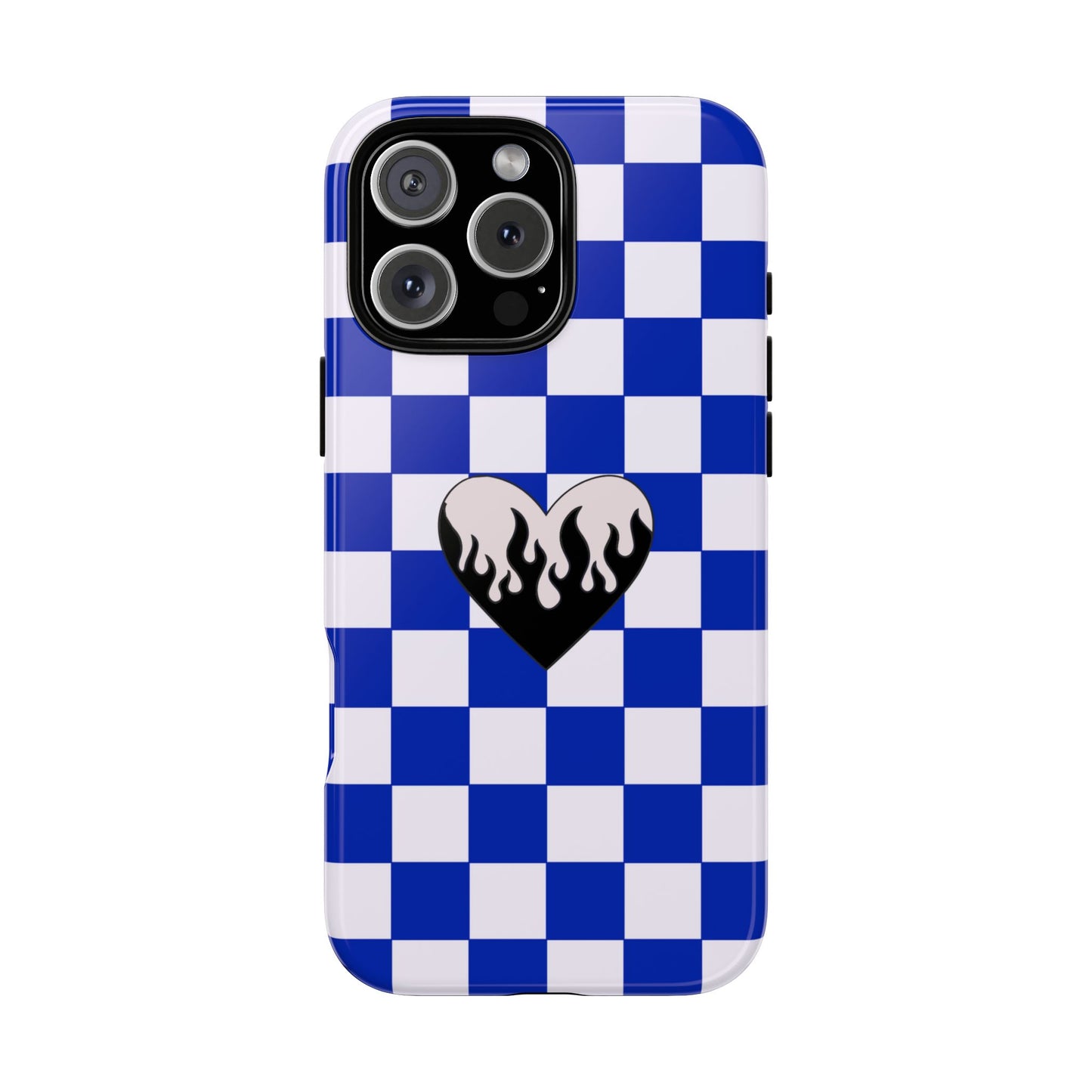 Blue Chessboard iPhone Case