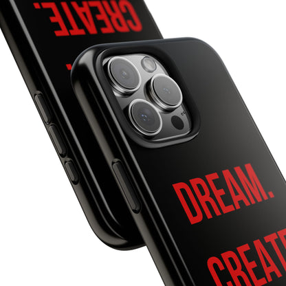 Dream Create Inspire Black iPhone Case