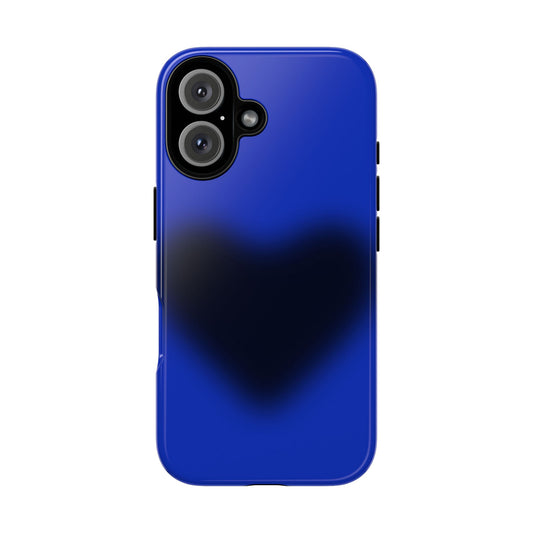 Black Heart Blue iPhone Case