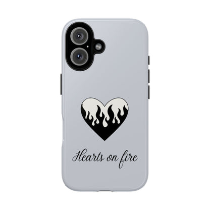 Hearts On Fire Grey iPhone Case