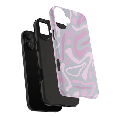 Pink Abstract Shapes iPhone Case