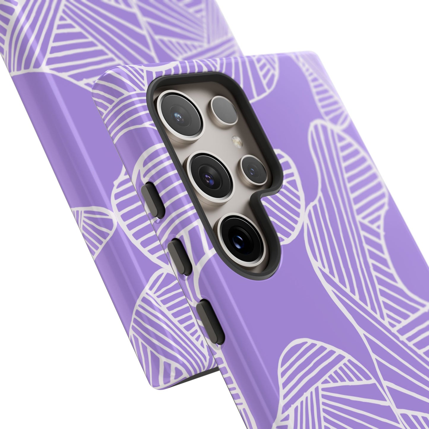 Abstract Purple Leaves Samsung Case