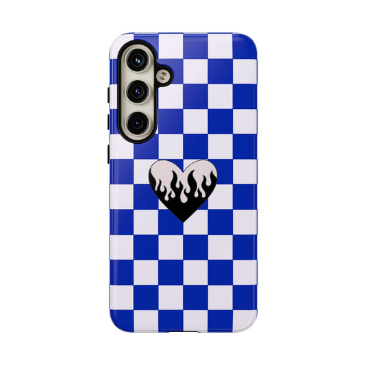 Blue Chessboard Samsung Case