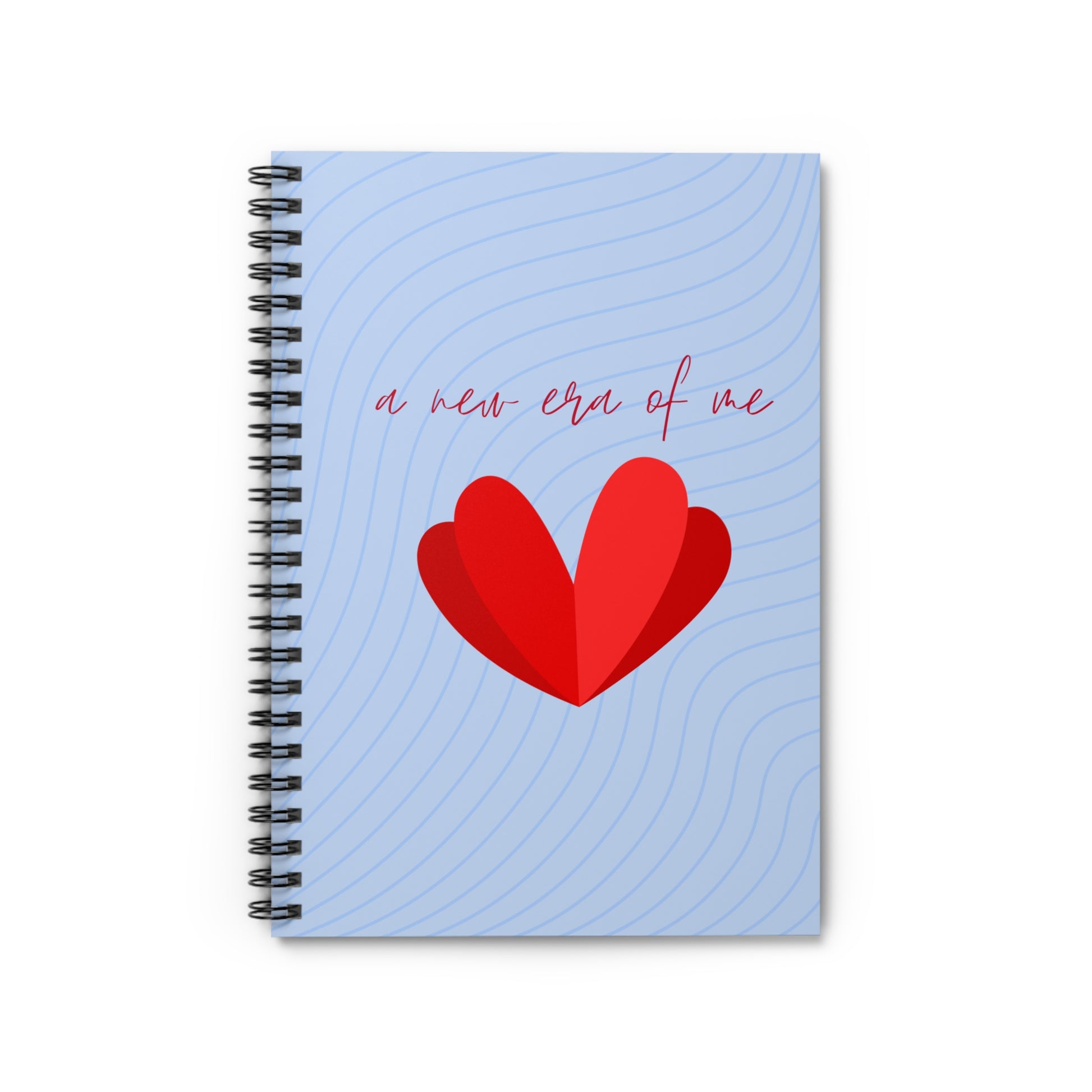 Blue notebook with red heart