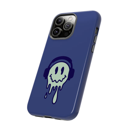 Blue Smiley Face iPhone Case