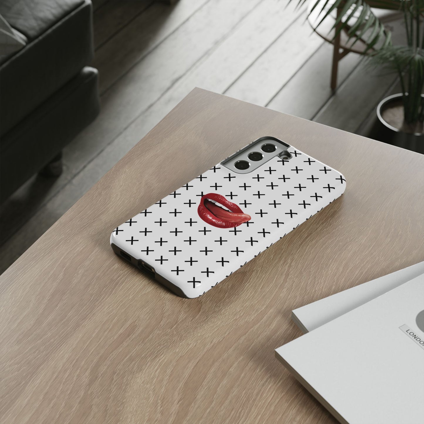 Forbidden Lips White Samsung Case