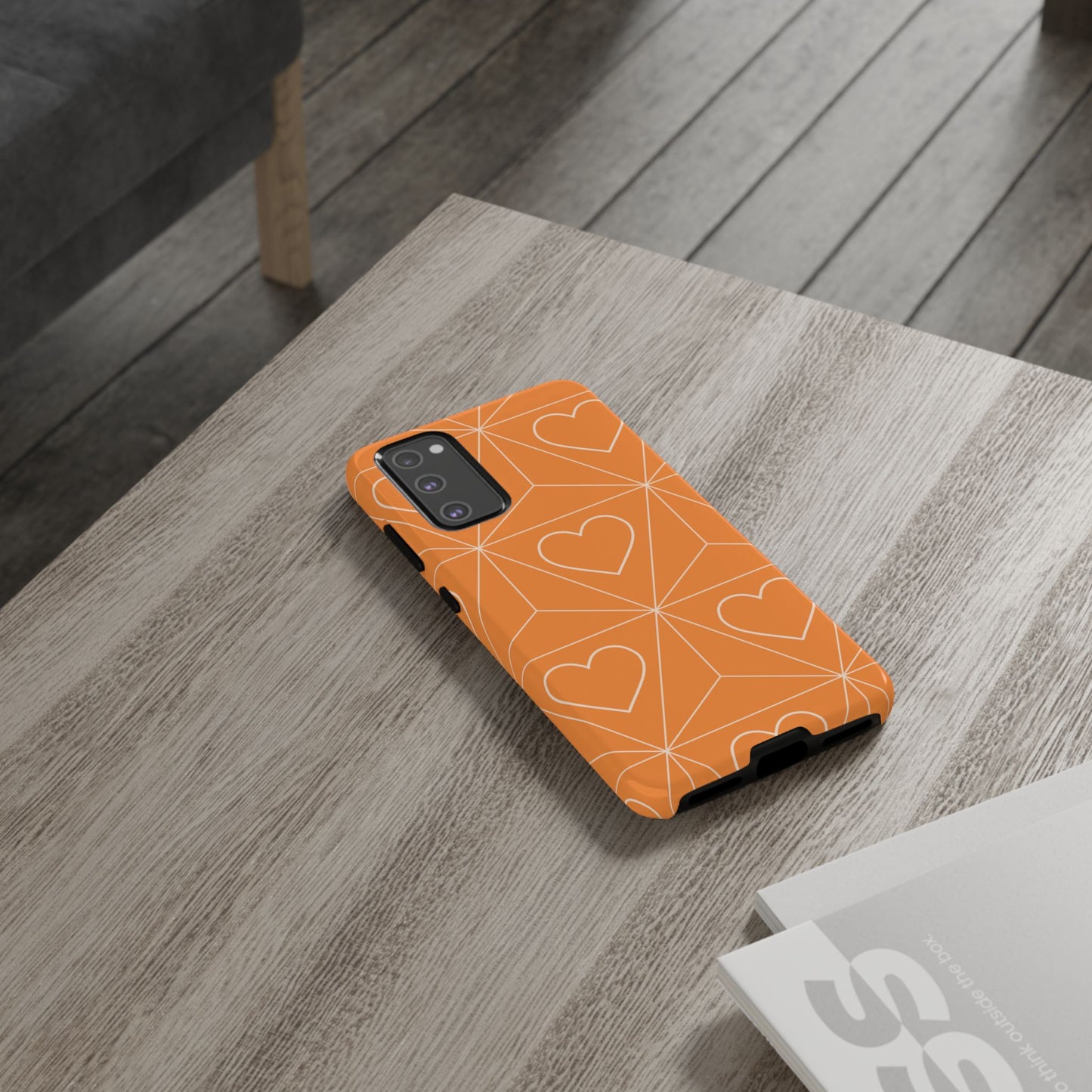 Orange Hearts Samsung Case