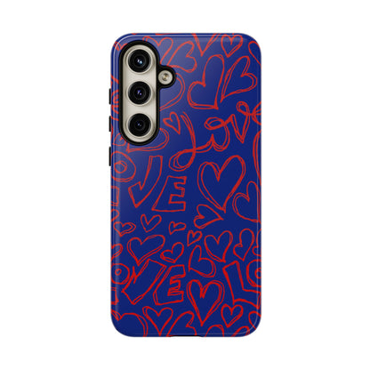 Love Love Blue Samsung Case