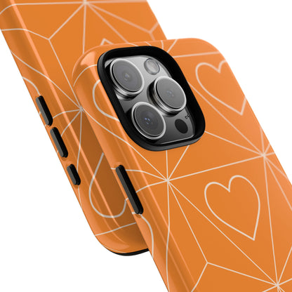 Orange Hearts iPhone Case