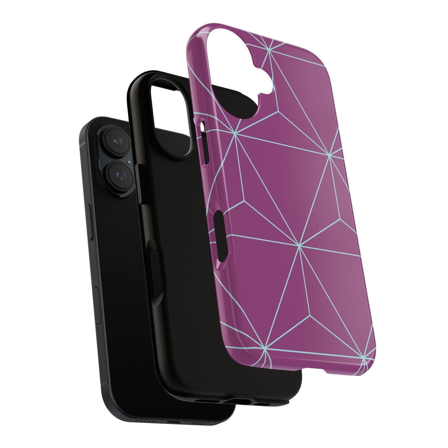 Purple Triangles iPhone Case