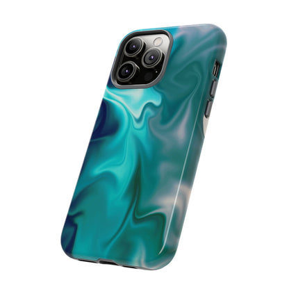 Turquoise Fluid iPhone Case