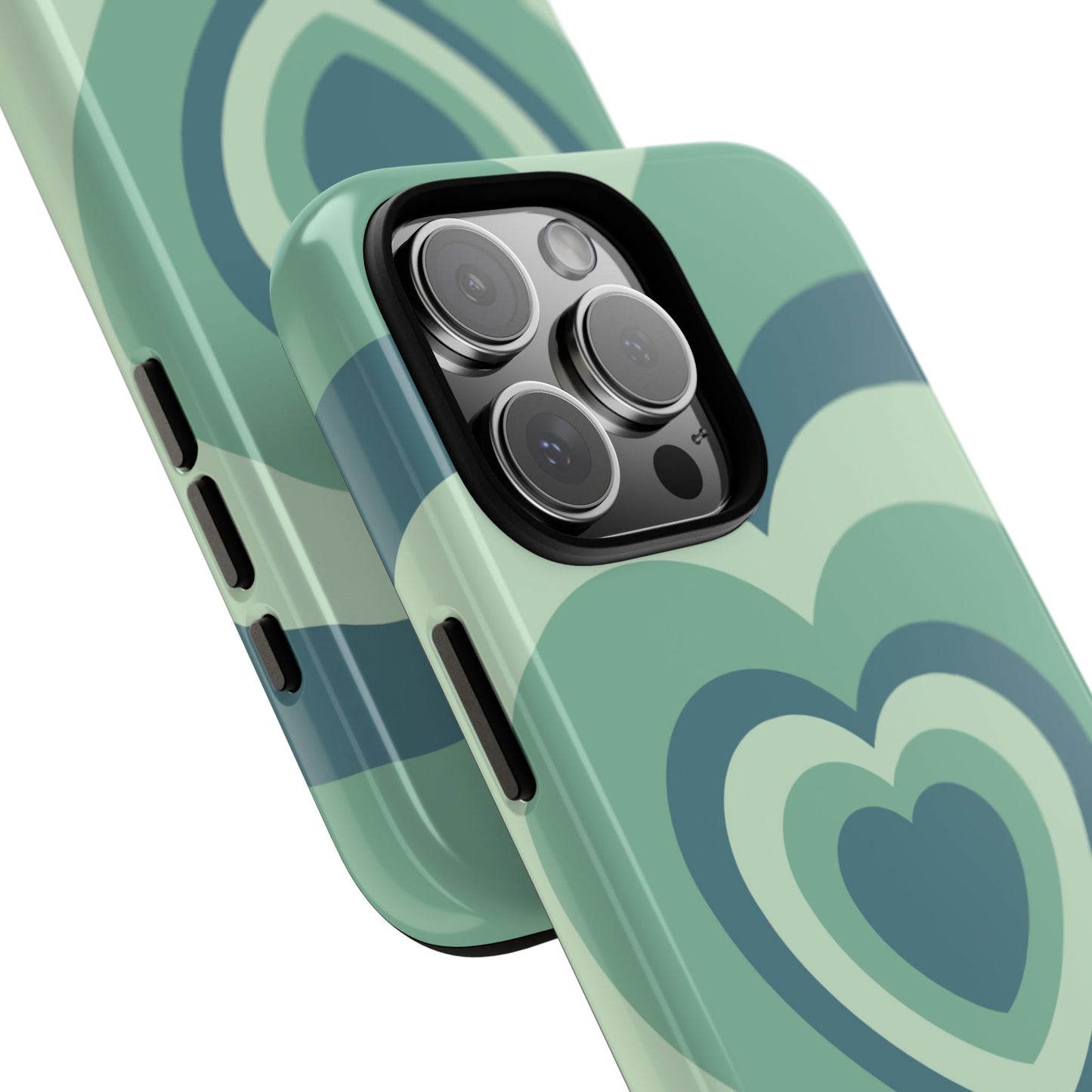 Infinity Green Hearts iPhone Case