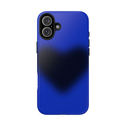 Black Heart Blue iPhone Case