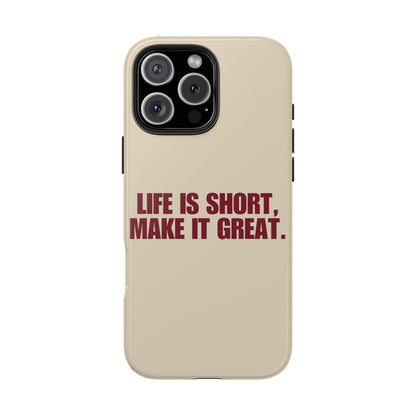 Life is short. iPhone Case