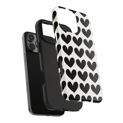 Black Hearts iPhone Case