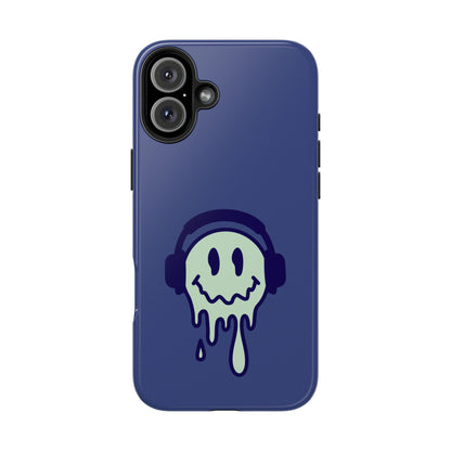 Blue Smiley Face iPhone Case