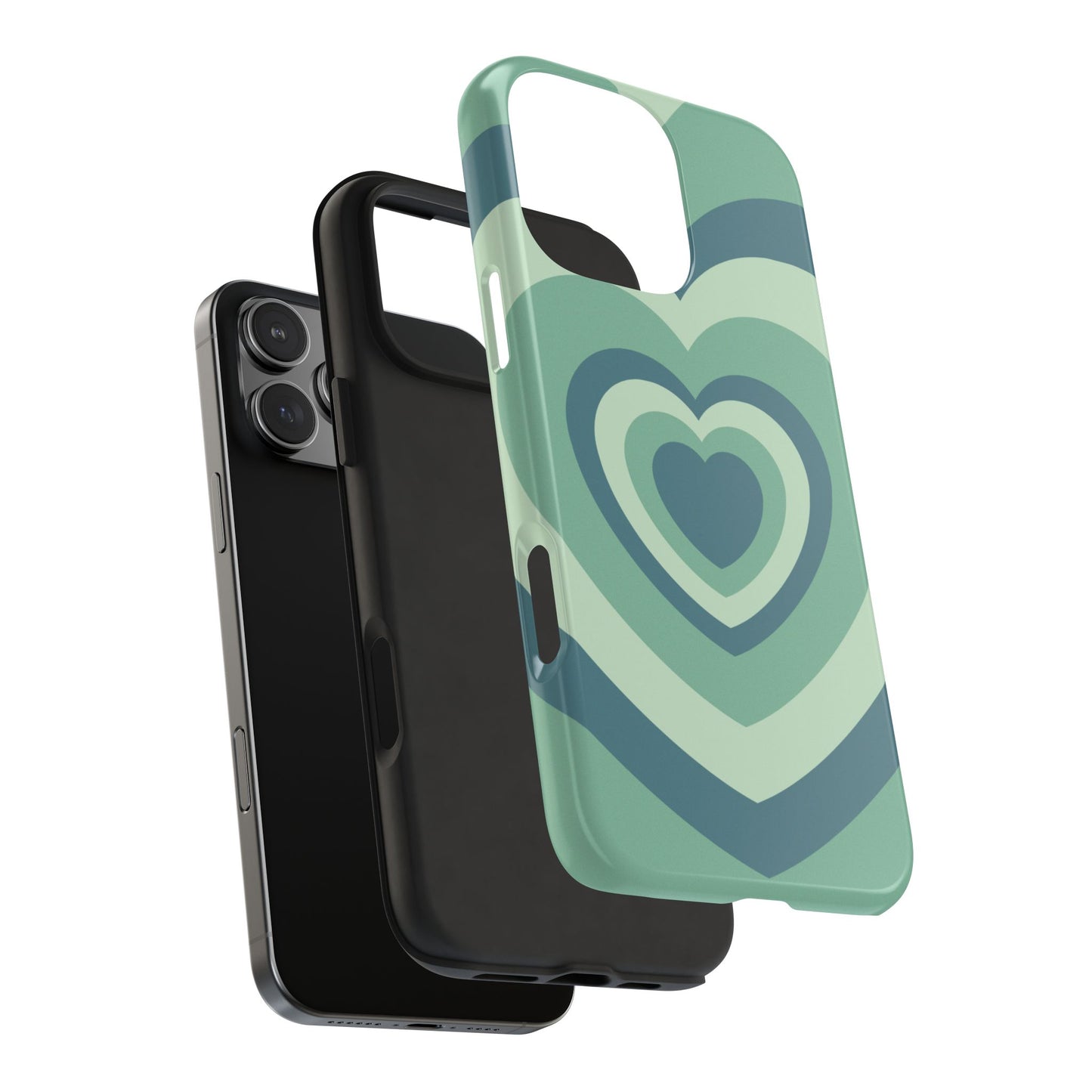 Infinity Green Hearts iPhone Case