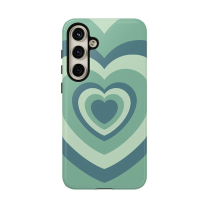 Infinity Green Hearts Samsung Case