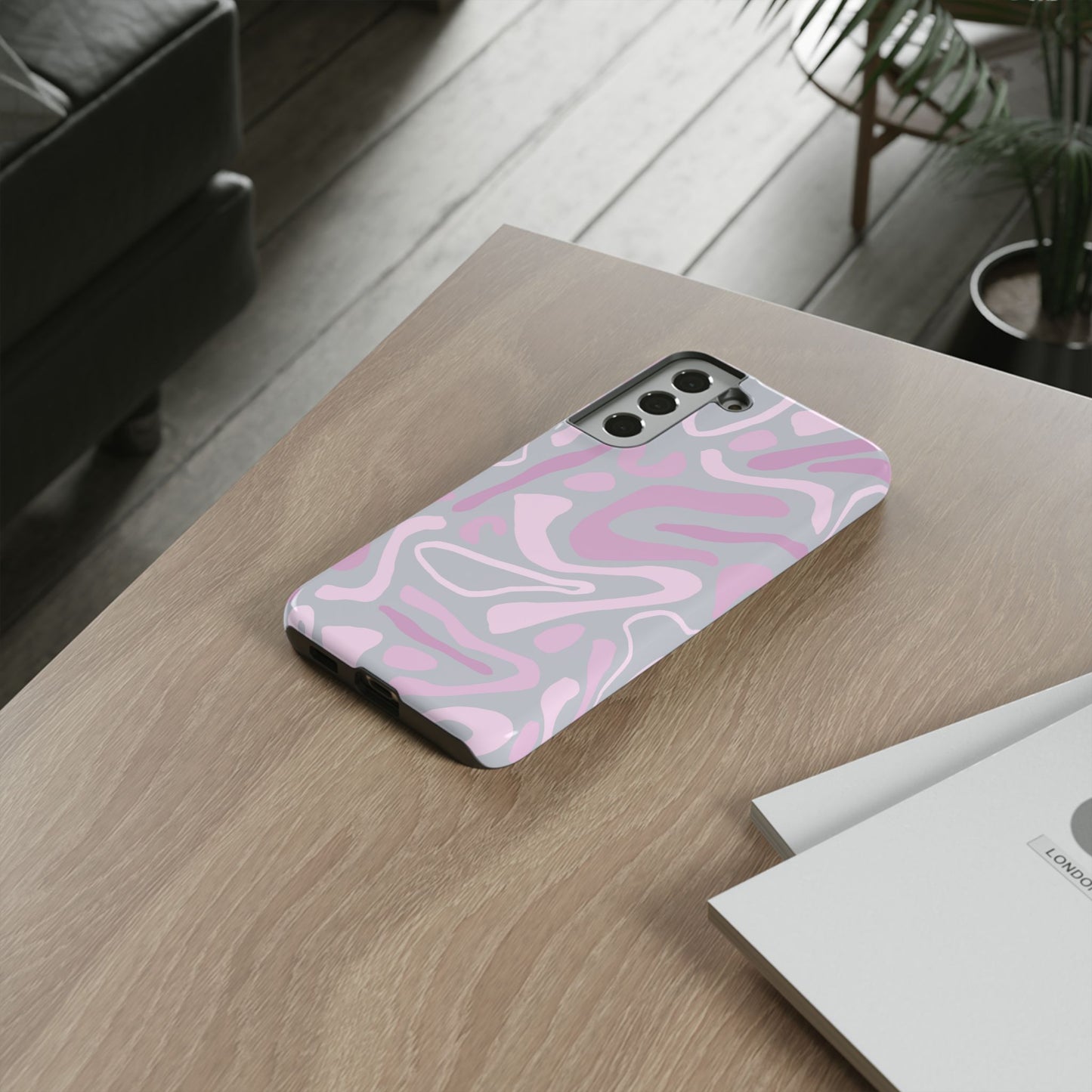 Pink Abstract Shapes Samsung Case