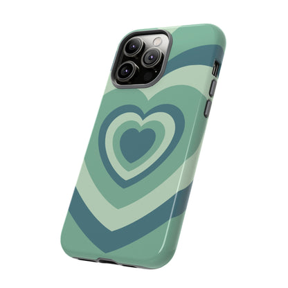 Infinity Green Hearts iPhone Case