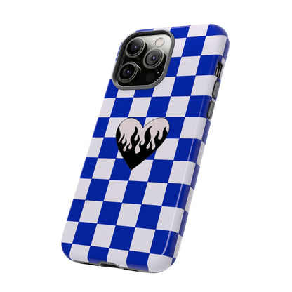 Blue Chessboard iPhone Case