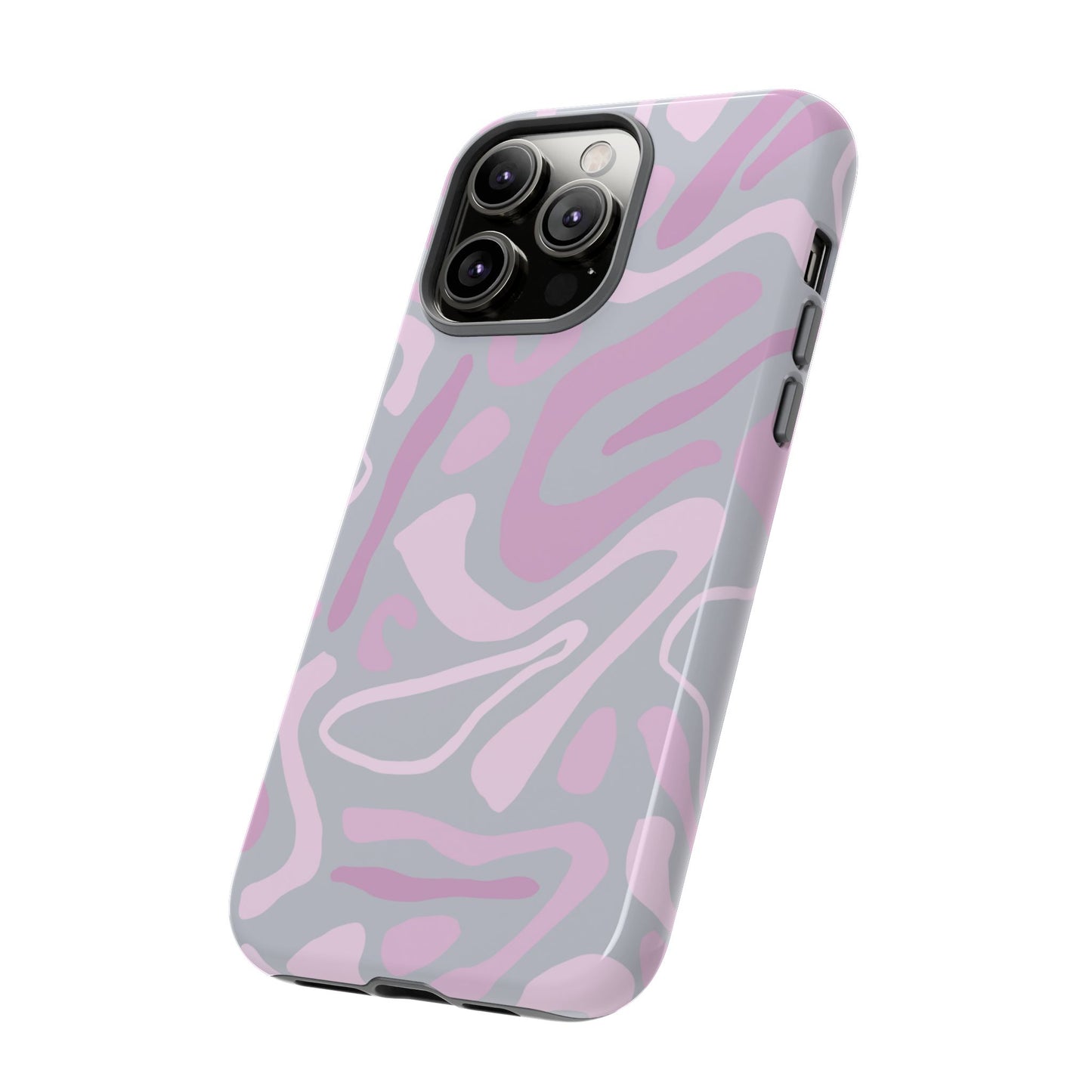 Pink Abstract Shapes iPhone Case