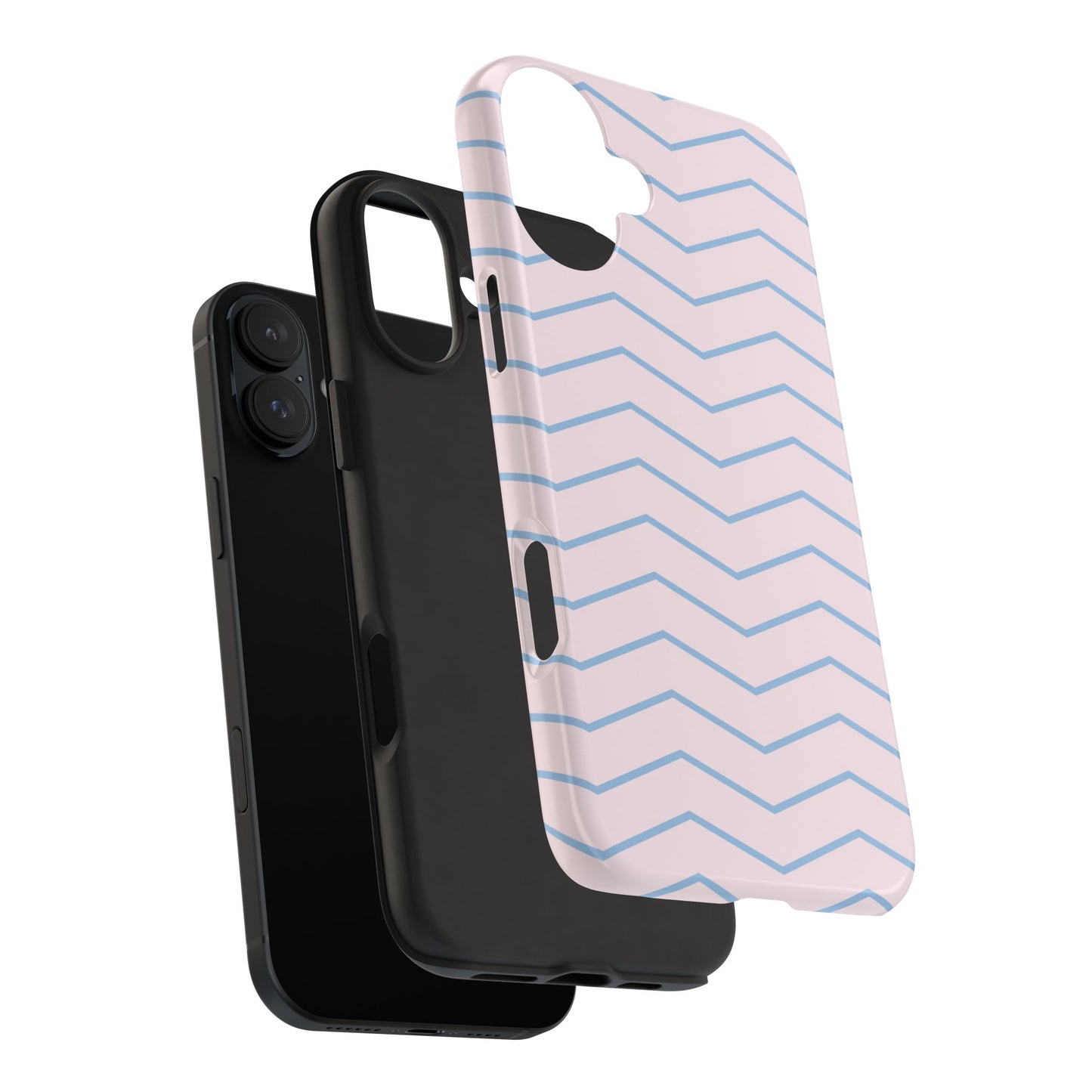 Pink & Blue Graphic iPhone Case