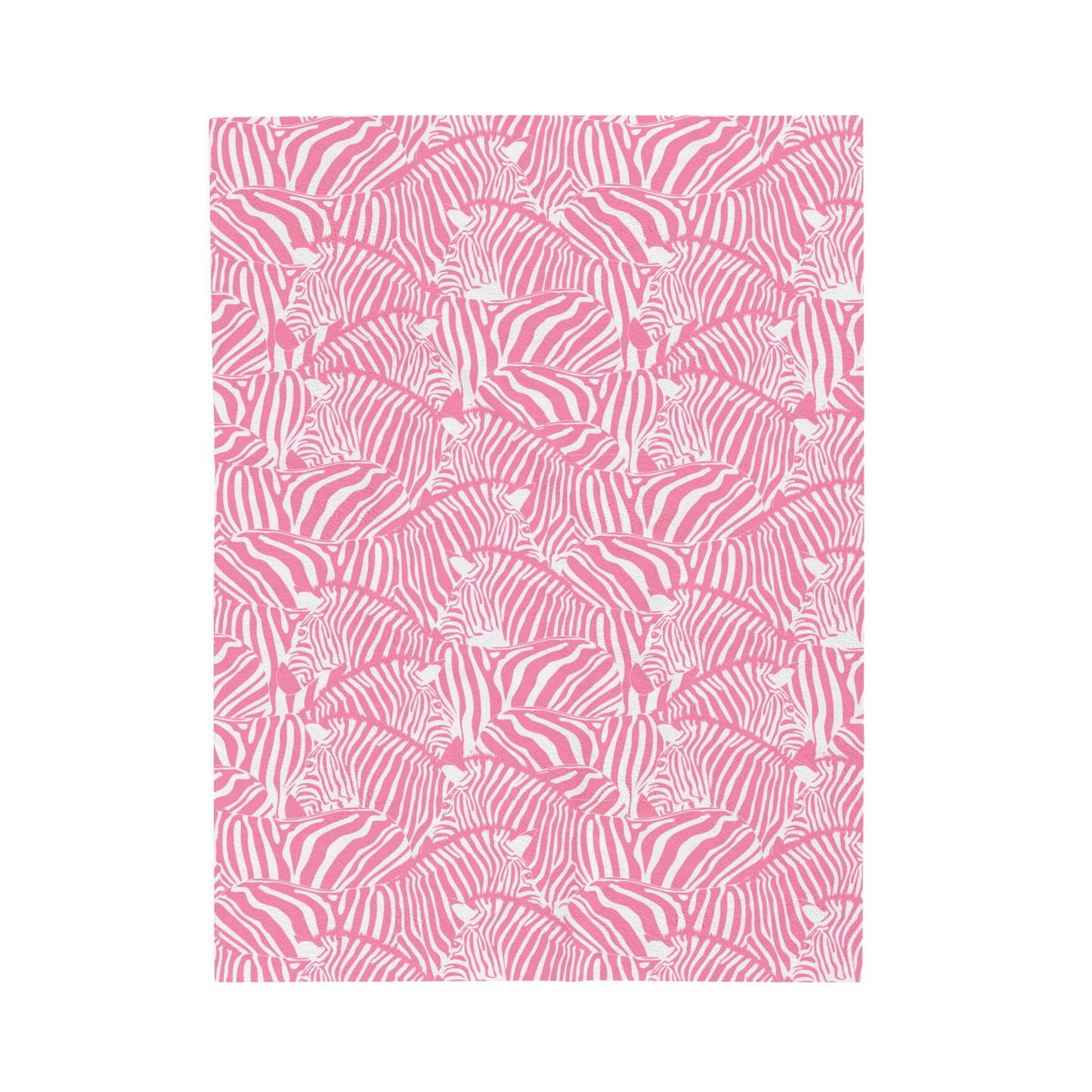 Pink Zebra Plush Blanket