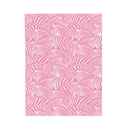 Pink Zebra Plush Blanket