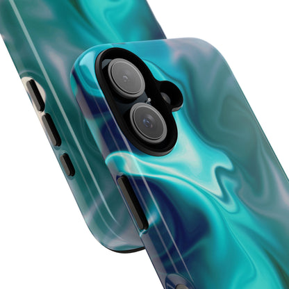 Turquoise Fluid iPhone Case