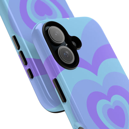 Infinity Blue & Purple Hearts iPhone Case