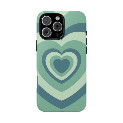 Infinity Green Hearts iPhone Case