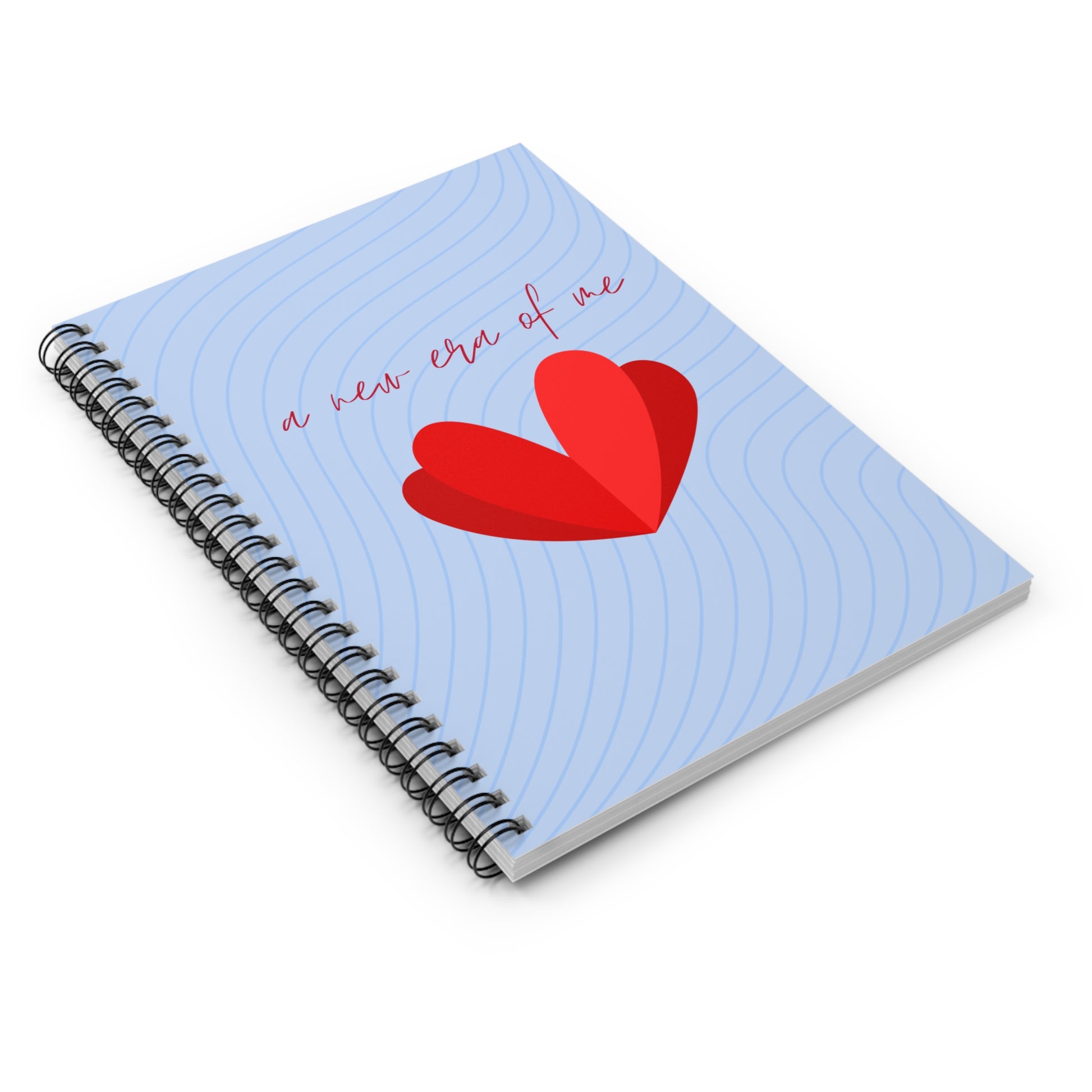 Blue notebook with red heart