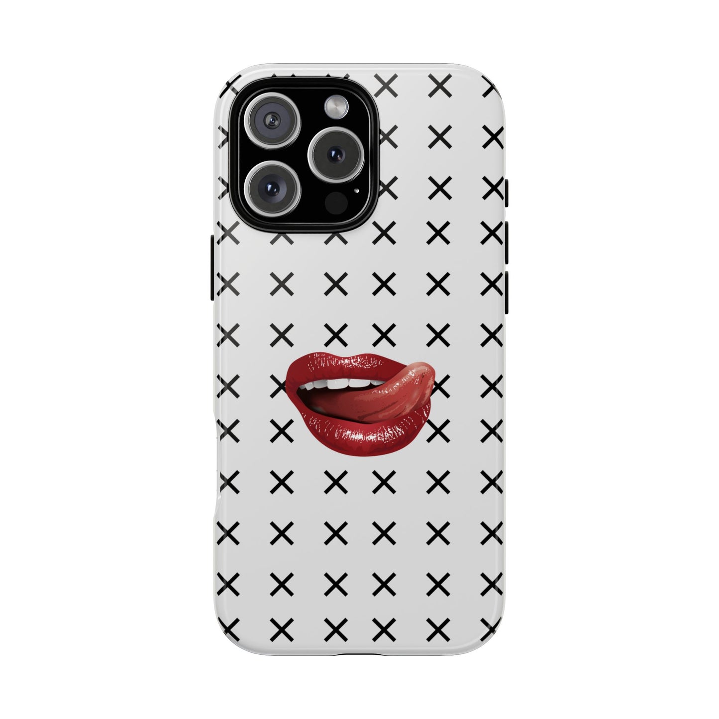 Forbidden Lips White iPhone Case