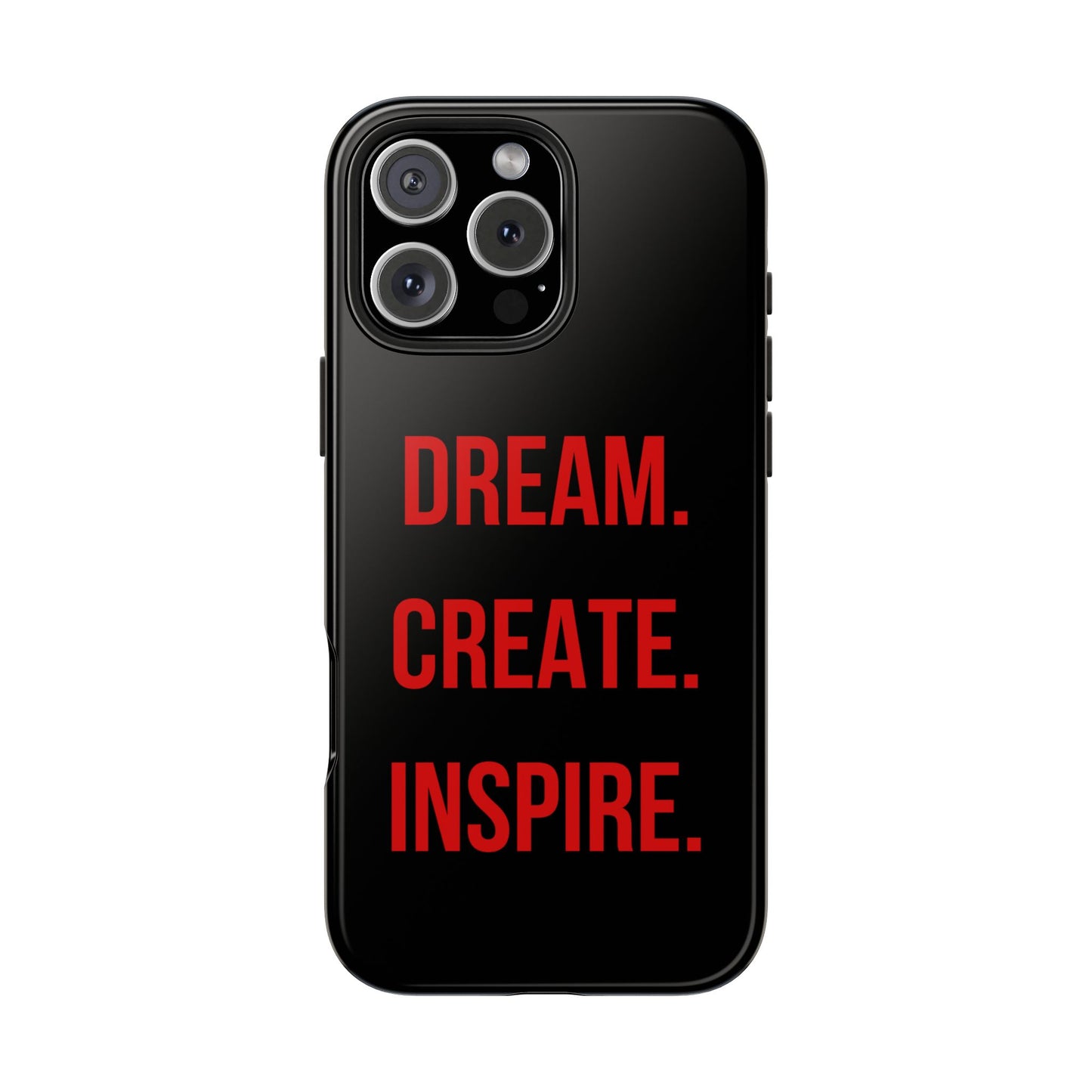 Dream Create Inspire Black iPhone Case