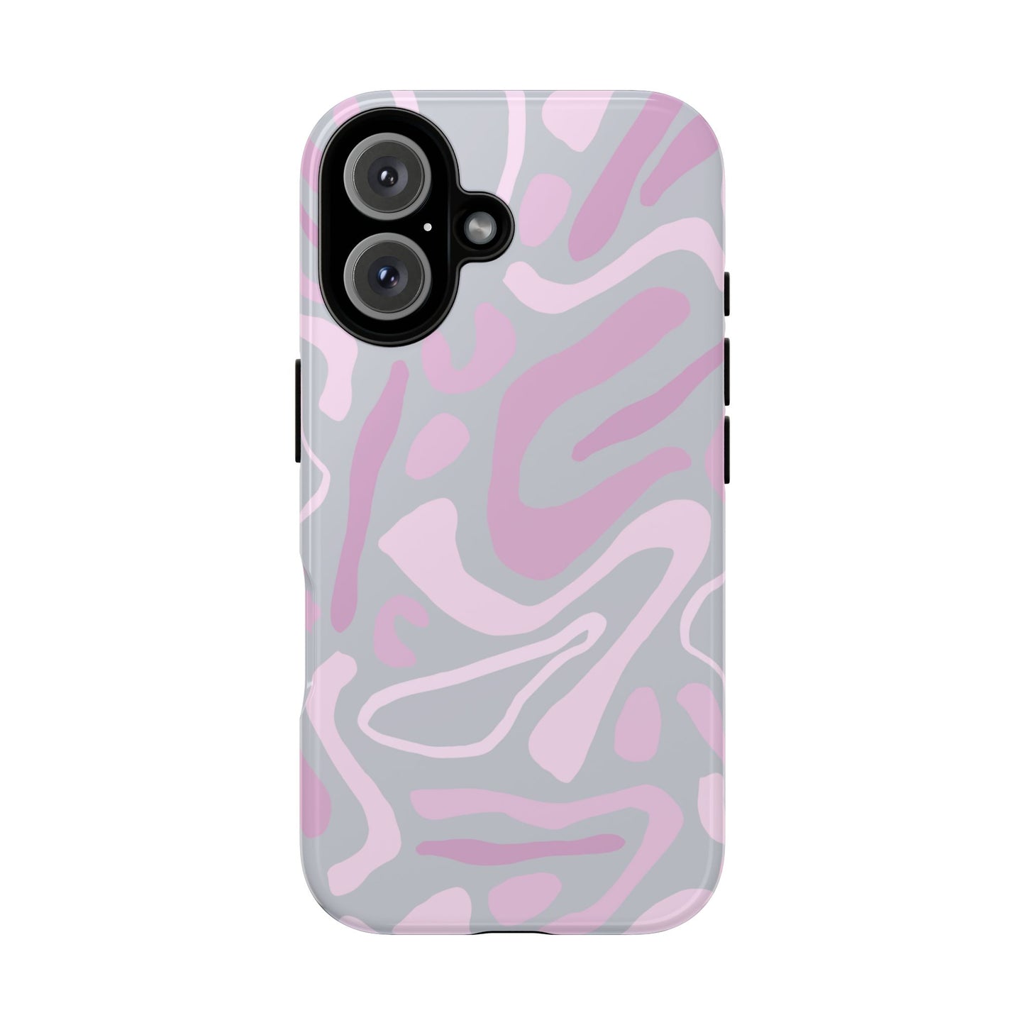 Pink Abstract Shapes iPhone Case