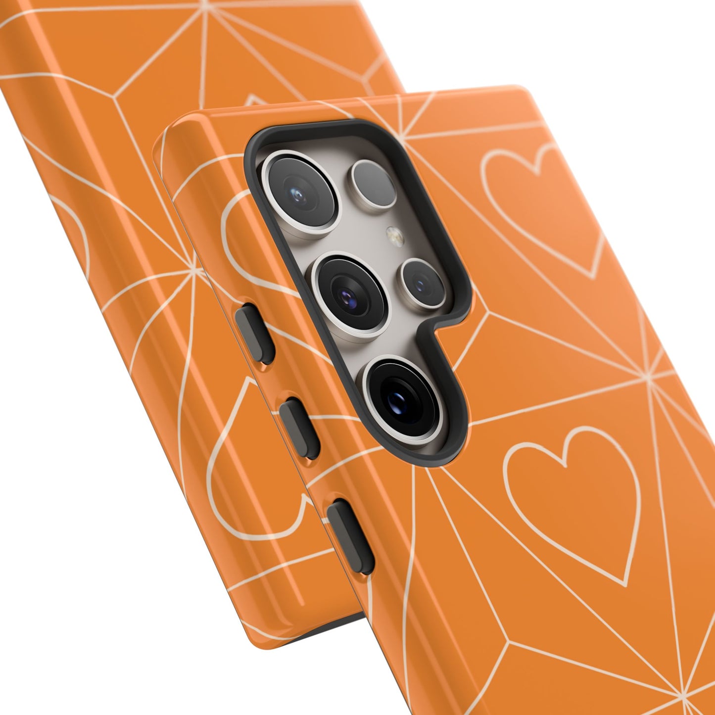 Orange Hearts Samsung Case