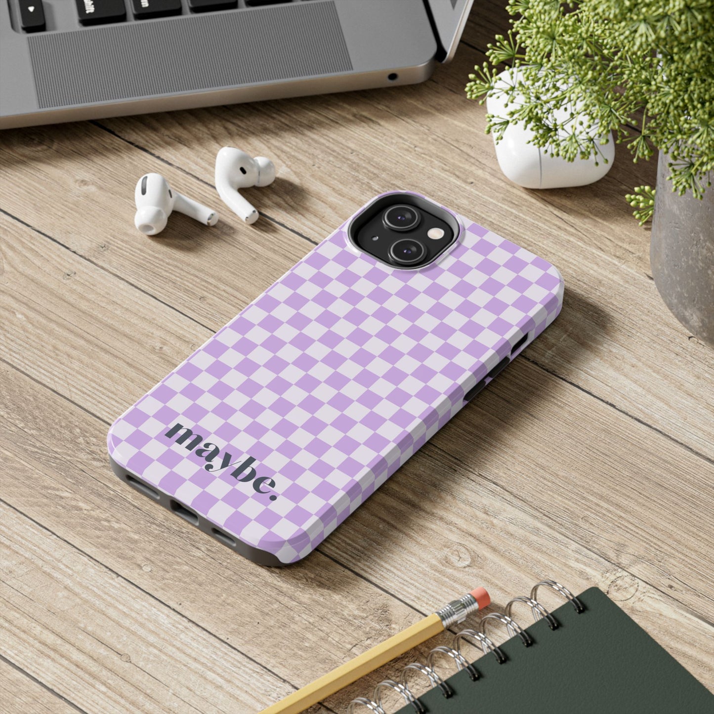 Purple Squares iPhone Case