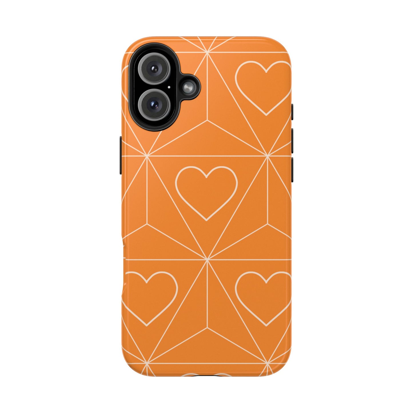 Orange Hearts iPhone Case