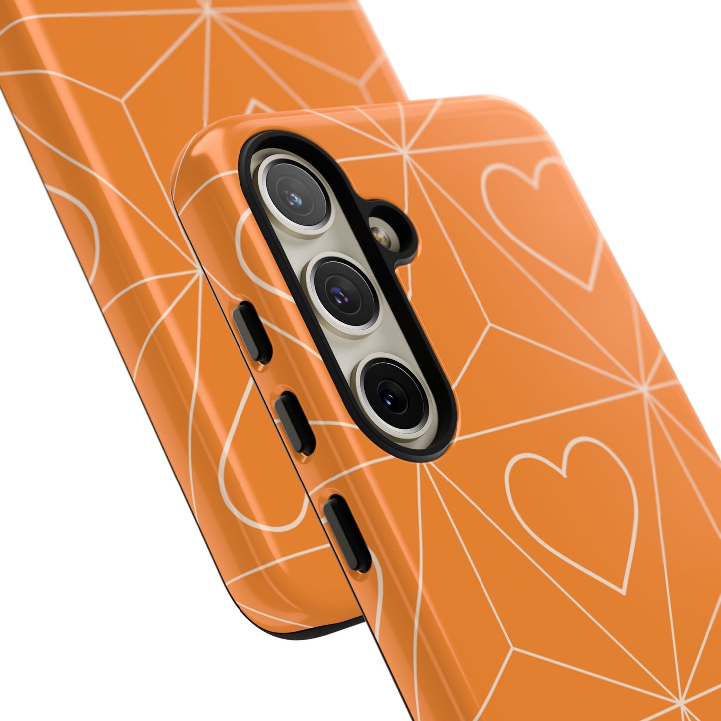 Orange Hearts Samsung Case