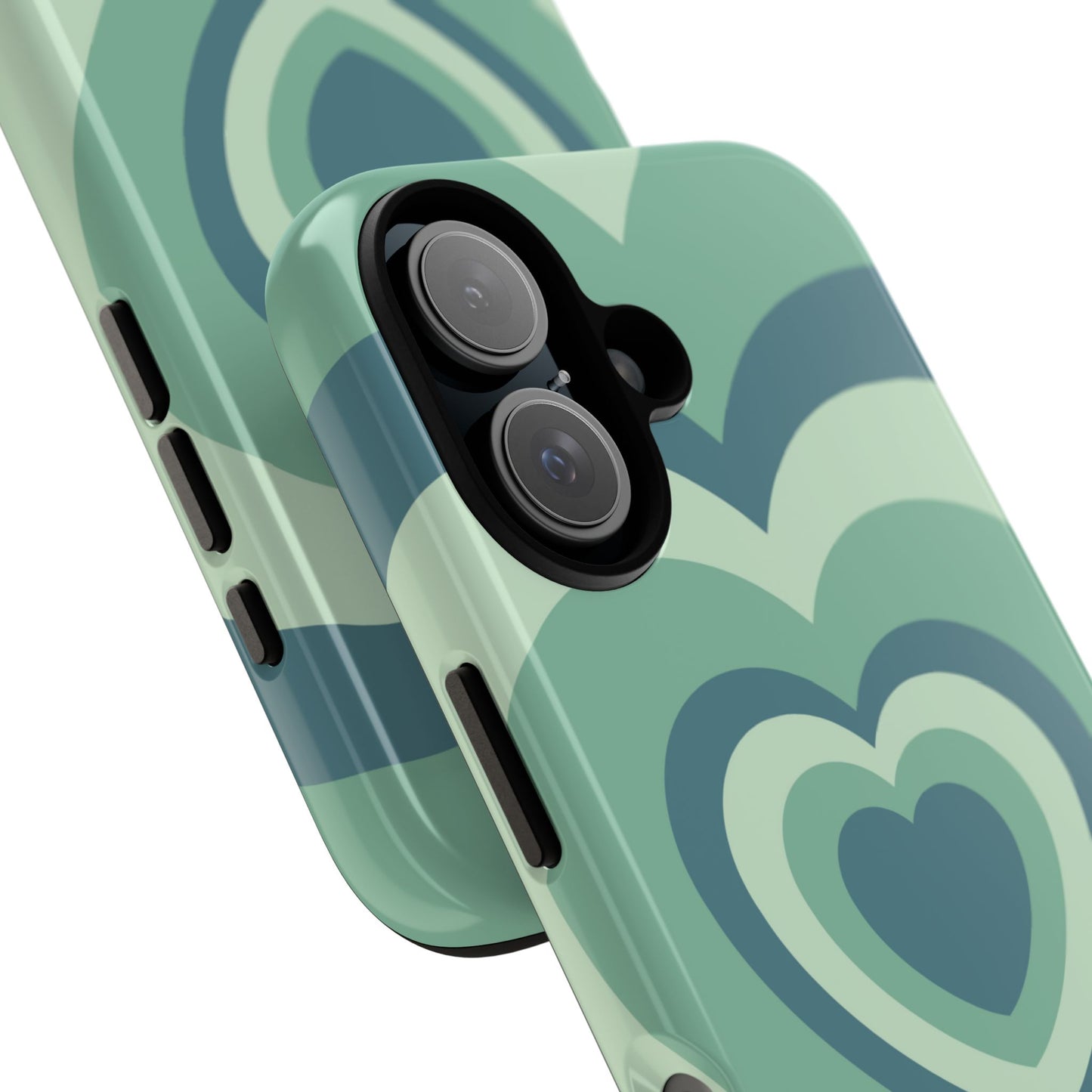 Infinity Green Hearts iPhone Case