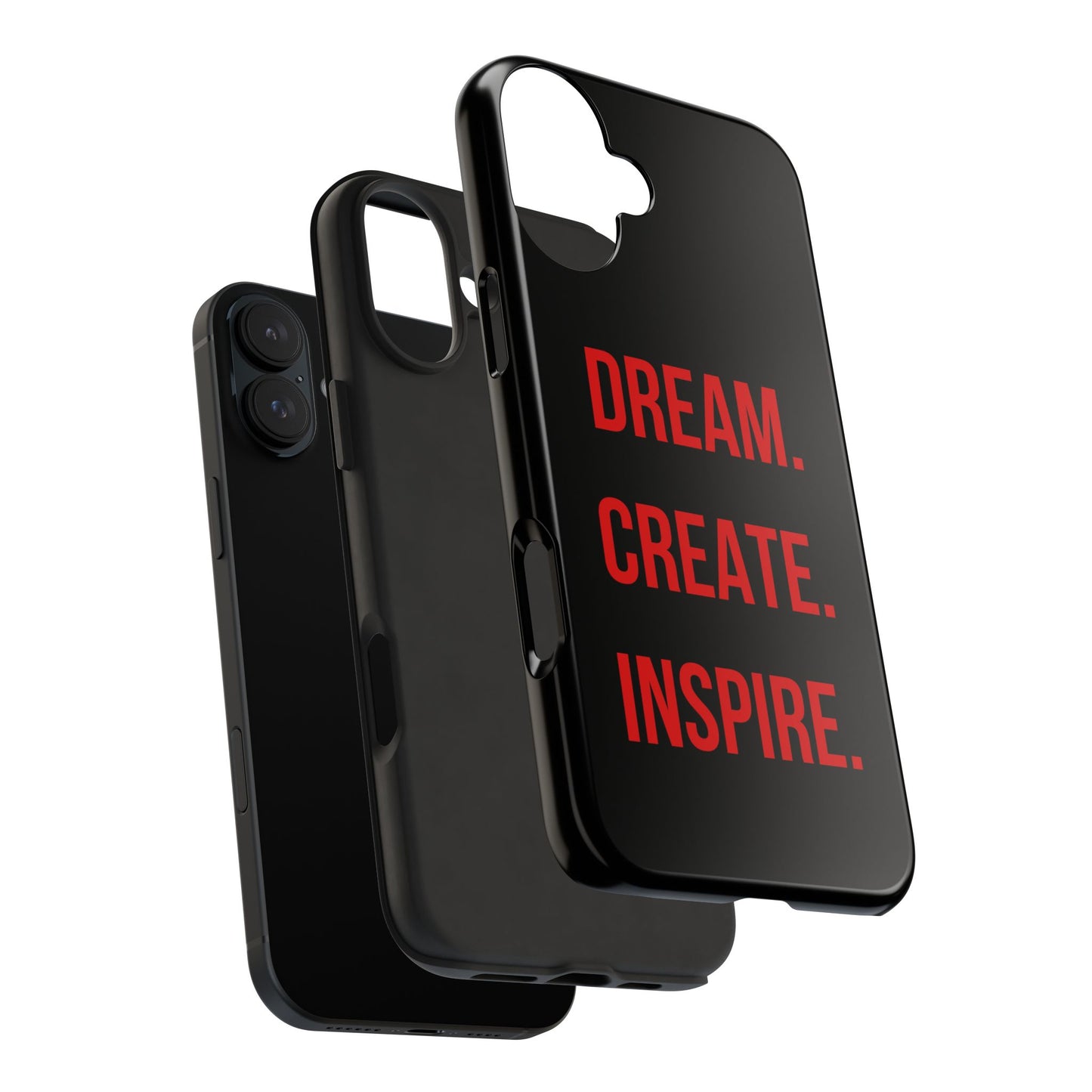 Dream Create Inspire Black iPhone Case